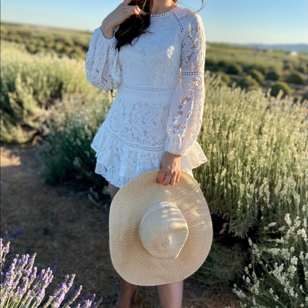 Hello Molly White Lace Mini